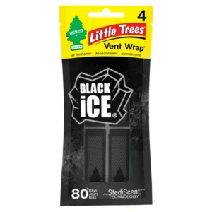FOUR PACKS LITTLE TREES air freshners- VENT WRAP BLACK ICE ( havalandırma üçün çubuq ətir)